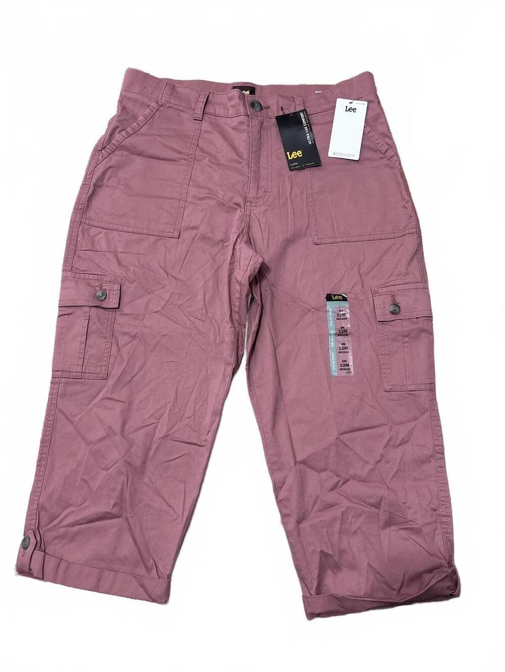 Lee women’s 12M Medium Capri Pants in Dusty Rose